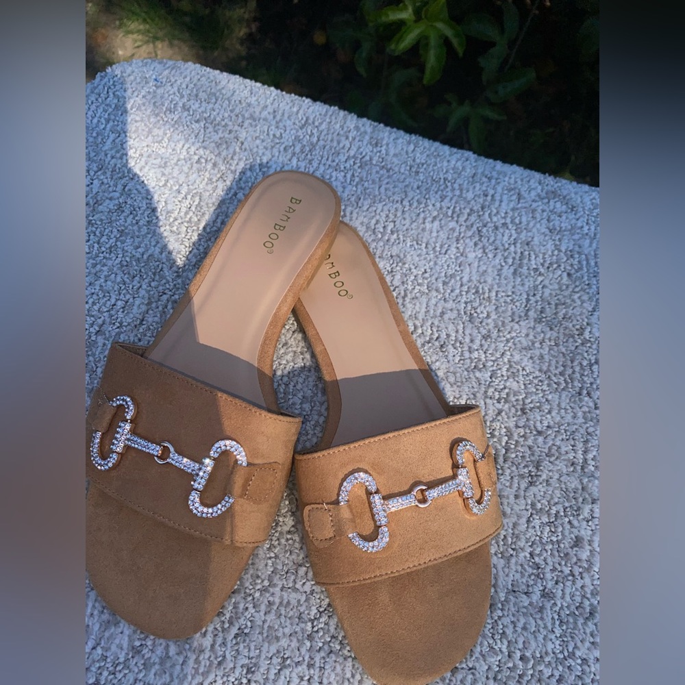 Cute sandals chain rhinestones